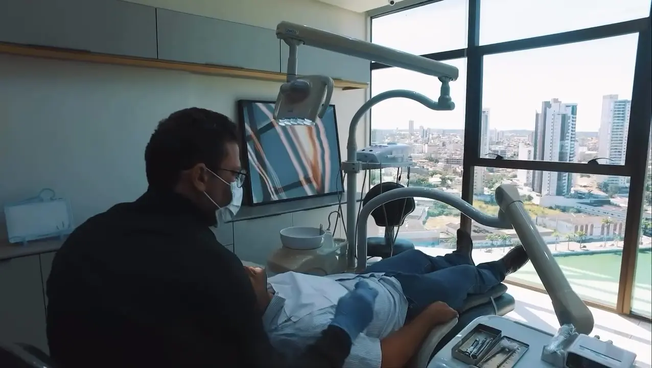 Consultório da Odôntica durante atendimento